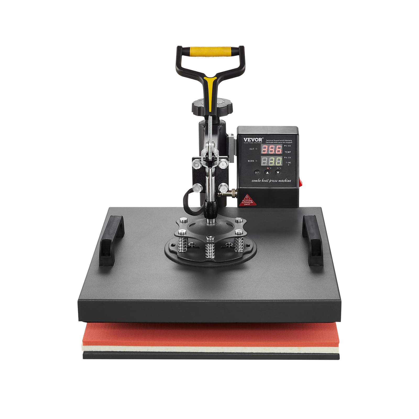 VEVOR 2 in 1 Heat Press Machine for T Shirts and Hats, 15x15 Inch Professional Swing Away Digital Tshirt Press Machine for Sublimation, Vinyl, Heat Transfer Projects.