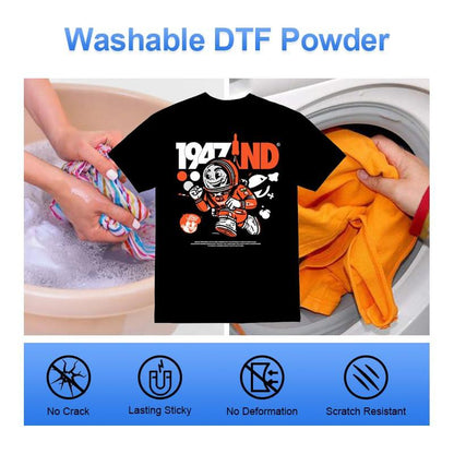 Aomya DTF Powder White DTF Transfer Powder 1000G/2.2lb Hot Melt Adhesive for Sublimation Compatible with DTF and DTG Printers, DTF PreTreat Powder for All Fabric Jeans Cotton T-Shirt.
