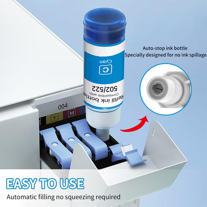 Pigment Ink Refill Ink Bottles Compatible with epson 542 Ink Refill Bottles Work for EcoTank Pro ET-5150 ET-5170 ET-5180 ET-5800 ET-5850 ET-5880 ET-16600 ET-16650 (BK,C,M,Y,4 Bottles)