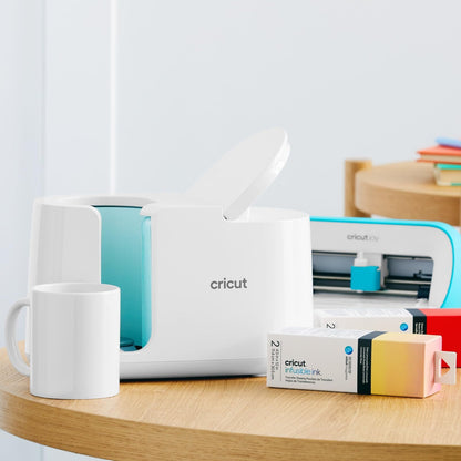 Cricut Beveled Blank, Ceramic-Coated, Dishwasher & Microwave Safe Mug to Decorate, Mug Press & Infusible Ink Compatible,12 Oz Sublimation, Ideal for Crafts and Printing, 6 Count, White.