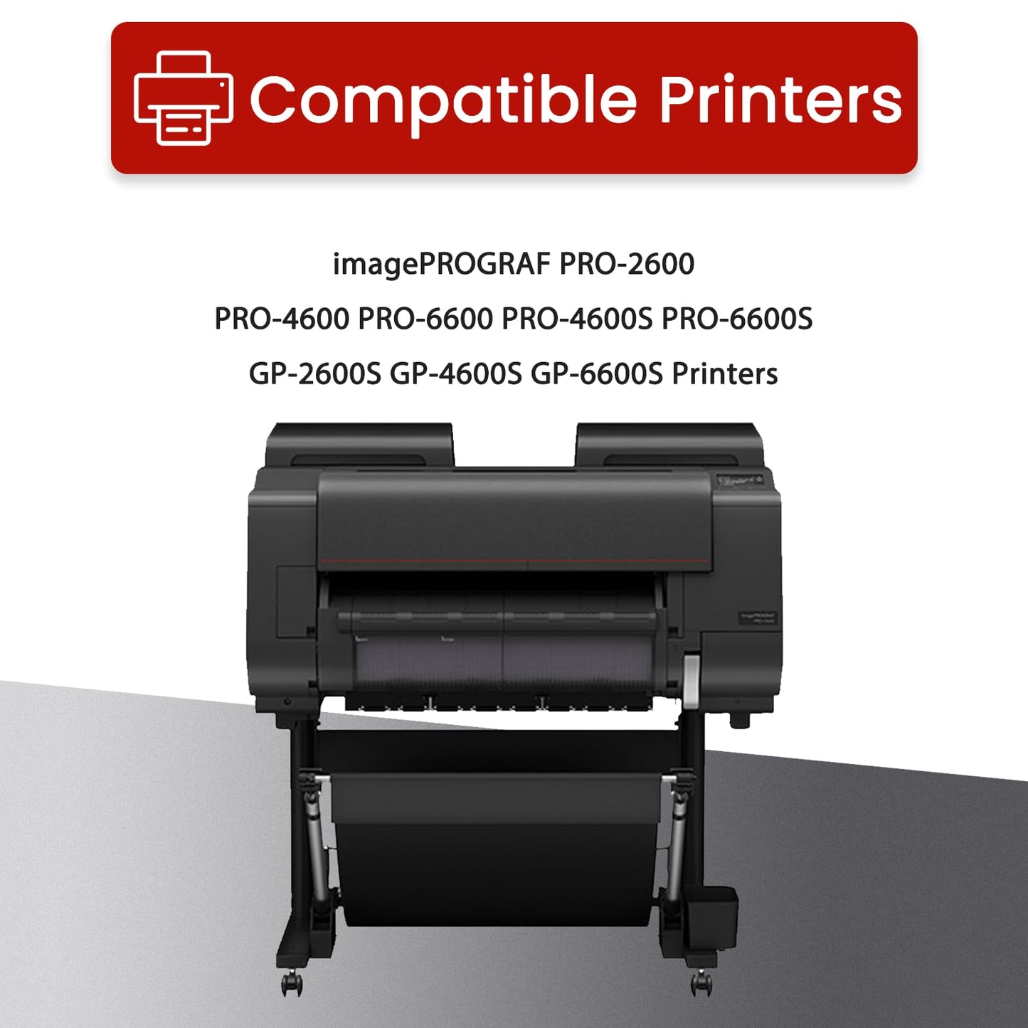 PFI-3700 Pigment Ink Tank 700ml Set (with New Chip) Replacement for Canon PFI-3700 Ink Bundle for imagePROGRAF PRO-2600 PRO-4600 PRO-6600 PRO-4600S PRO-6600S Printers (PBK/GY/C/M/Y/R/B/PC/PM/PGY/CO).