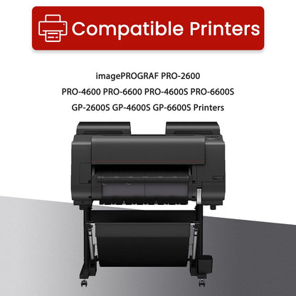 PFI-3700 Pigment Ink Tank 700ml Set (with New Chip) Replacement for Canon PFI-3700 Ink Bundle for imagePROGRAF PRO-2600 PRO-4600 PRO-6600 PRO-4600S PRO-6600S Printers (PBK/GY/C/M/Y/R/B/PC/PM/PGY/CO).