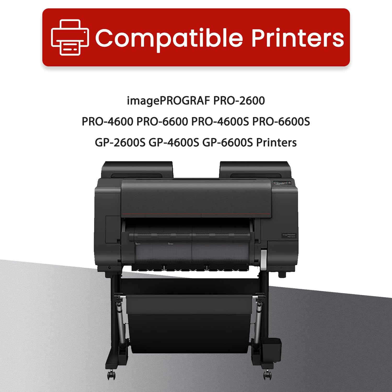 PFI-3700 Pigment Ink Tank 700ml Set (with New Chip) Replacement for Canon PFI-3700 Ink Bundle for imagePROGRAF PRO-2600 PRO-4600 PRO-6600 PRO-4600S PRO-6600S Printers (PBK/GY/C/M/Y/R/B/PC/PM/PGY/CO).