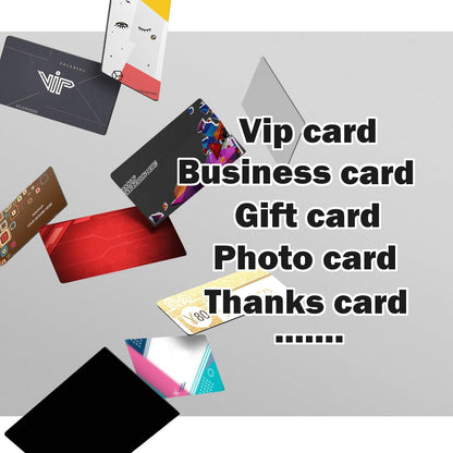 50 Pcs Sublimation Business Cards Blanks,Can Transfer Any Picture and Text in the Computer on them.86 x 54 mm(0.24mm Thickness).