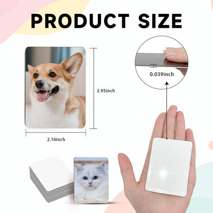 40Pcs Sublimation Picture Magnet Blanks Personalized Square Magnets for Refrigerator Custom Magnets Sublimation Blanks Products DIY Craft Gifts for Kitchen Office Decorative.