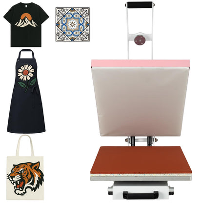 32x40 Inch Heat Press, 220V 8000W High Pressure Clamshell Heat Press Machine for Business, Large Professional Digital Control Heat Transfer Machine for Sublimation, Sliding Base Design.