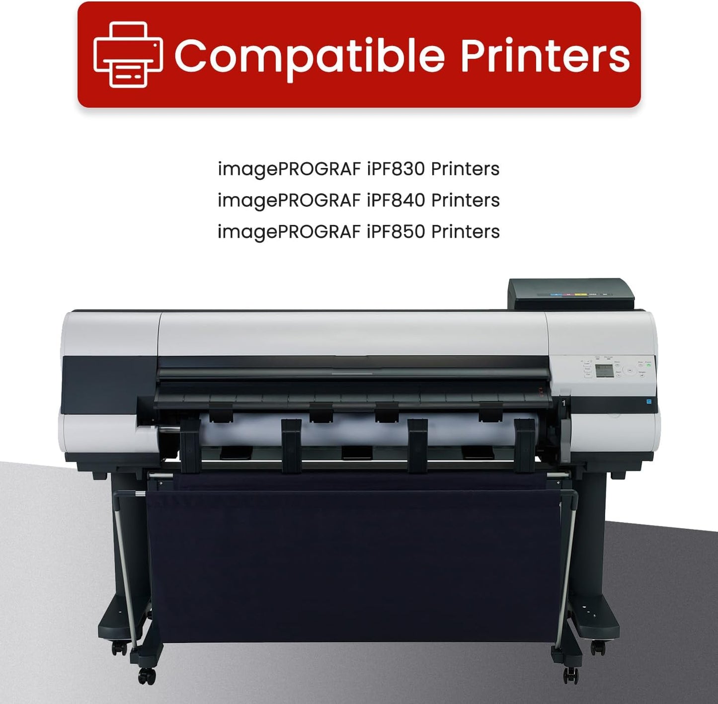 PFI-707 Ink Tank (with New Chip) 700ML Replacement for Canon PFI-707MBK PFI-707BK PFI-707C PFI707M PFI-707Y 9820B001 9821B001 9822B001 9823B001 9824B001 for imagePROGRAF iPF830 iPF840 iPF850 Printers.