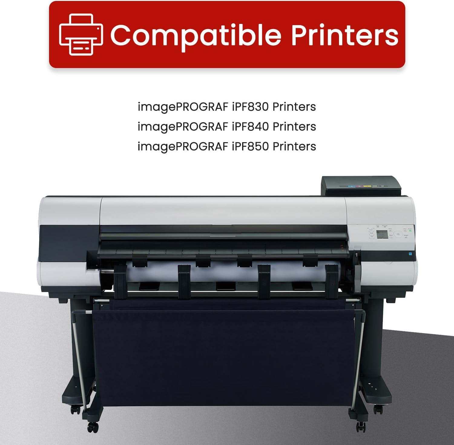 PFI-707 Ink Tank (with New Chip) 700ML Replacement for Canon PFI-707MBK PFI-707BK PFI-707C PFI707M PFI-707Y 9820B001 9821B001 9822B001 9823B001 9824B001 for imagePROGRAF iPF830 iPF840 iPF850 Printers.