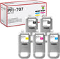 PFI-707 Ink Tank (with New Chip) 700ML Replacement for Canon PFI-707MBK PFI-707BK PFI-707C PFI707M PFI-707Y 9820B001 9821B001 9822B001 9823B001 9824B001 for imagePROGRAF iPF830 iPF840 iPF850 Printers.