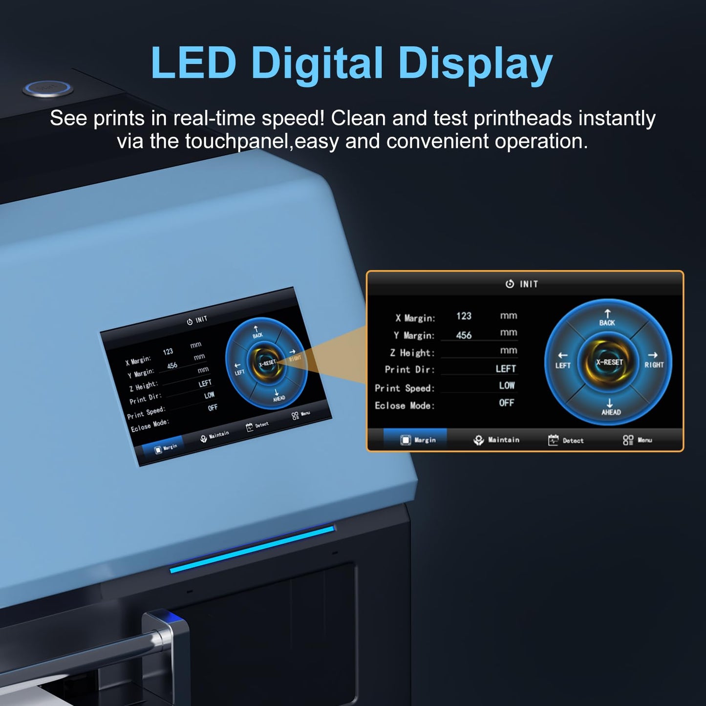 EXPLUX A4 DTF Printer with XP600 Anti-Clogging Printhead, 200% High-Speed Printing, Built-in White Stirring System for DIY T-Shirts & All Textiles, 2-Year Ink Included (A4, Printer+Oven).