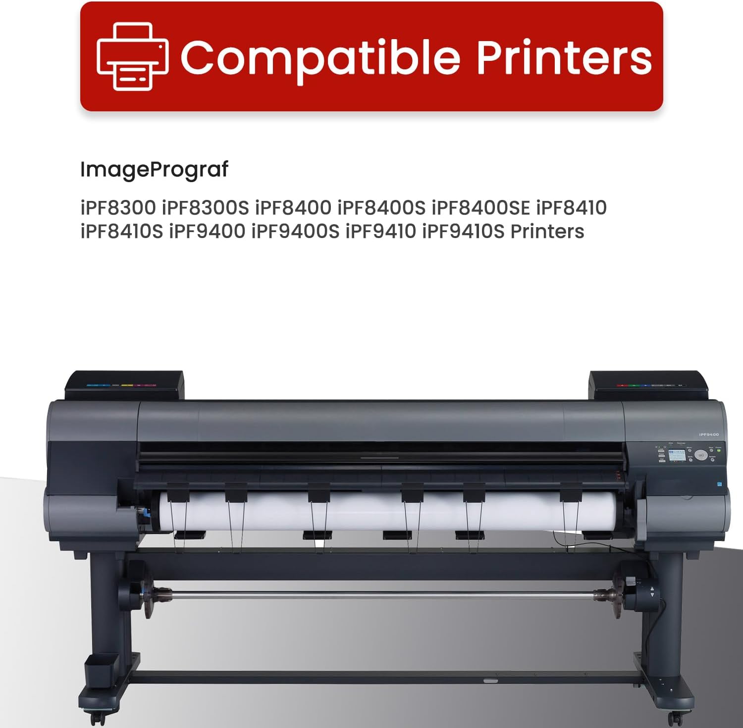 PFI-306 Pigment Ink Tank 330ml (with New Chip) Replacement for Canon PFI-306 Ink Cartridge for imagePROGRAF iPF8300 iPF8300S iPF8400 iPF8400S iPF8410 iPF9400 iPF9400S iPF9410 Printers, 12 Pack.