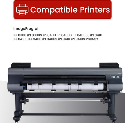 PFI-306 Pigment Ink Tank 330ml (with New Chip) Replacement for Canon PFI-306 Ink Cartridge for imagePROGRAF iPF8300 iPF8300S iPF8400 iPF8400S iPF8410 iPF9400 iPF9400S iPF9410 Printers, 12 Pack.
