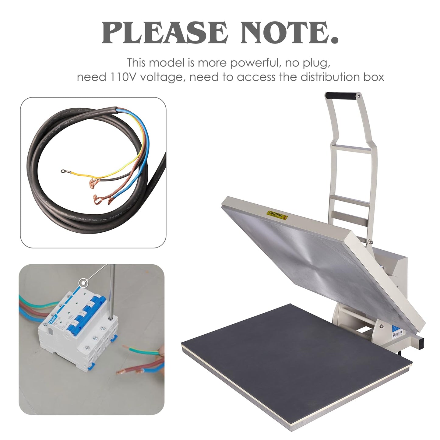 32x40 Inch Heat Press, 220V 8000W High Pressure Clamshell Heat Press Machine for Business, Large Professional Digital Control Heat Transfer Machine for Sublimation, Sliding Base Design
