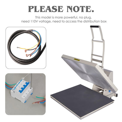32x40 Inch Heat Press, 220V 8000W High Pressure Clamshell Heat Press Machine for Business, Large Professional Digital Control Heat Transfer Machine for Sublimation, Sliding Base Design
