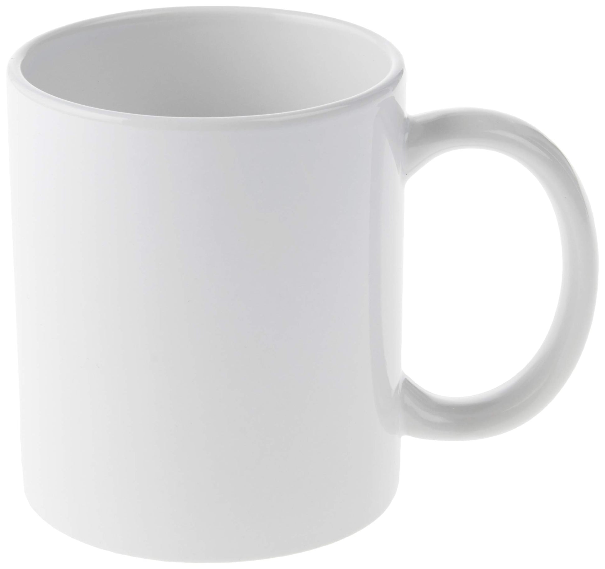 Cricut Beveled Blank, Ceramic-Coated, Dishwasher & Microwave Safe Mug to Decorate, Mug Press & Infusible Ink Compatible,12 Oz Sublimation, Ideal for Crafts and Printing, 6 Count, White.