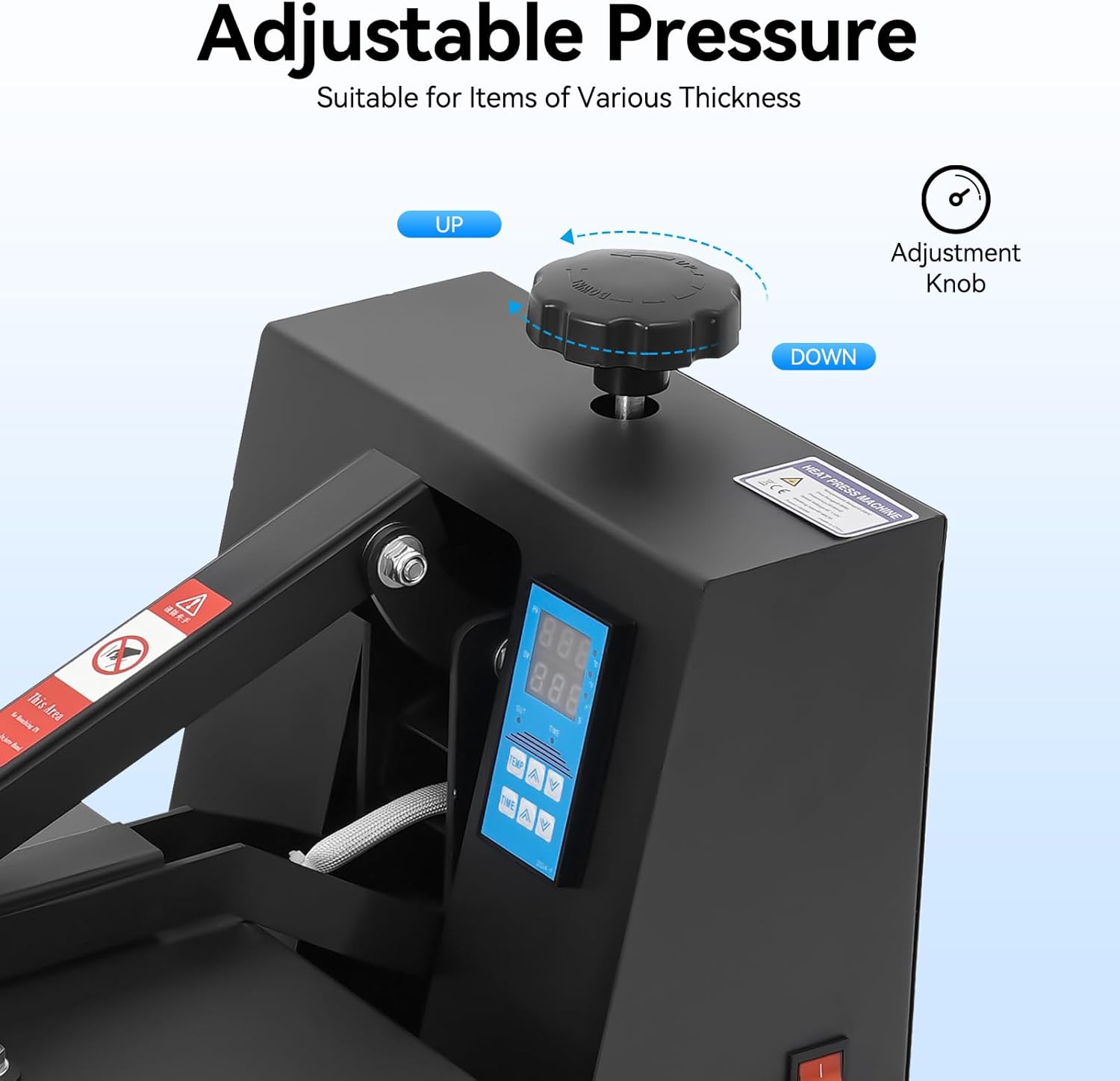 16x24Inch Large Size Format Heat Transfer Press, 1800W High-Pressure Flip-Top Digital Industrial Heat Transfer Sublimation Printer, T-Shirt Heat Transfer Press Machine.
