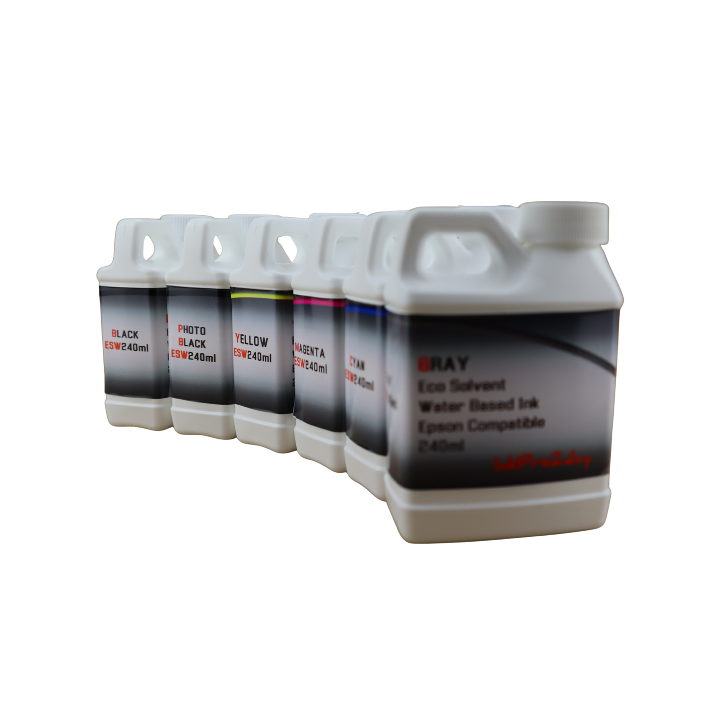 6 240ml bottles Eco Solvent Water Based Ink for Epson EcoTank Photo ET-8500 ET-8550 printers