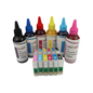 6 100ml bottles Dye Sublimation Ink 6 Refillable Ink Cartridges for Epson Stylus Photo1400 printer
