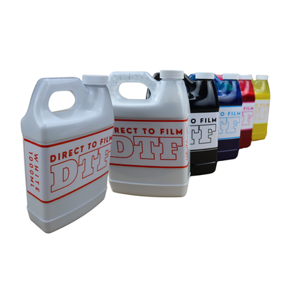 6 1000ml bottles DTF Direct to Film Ink 2 White, 1 Black, 1 Cyan, 1 Magenta, 1 Yellow&nbsp;