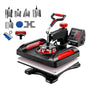 VEVOR 2 in 1 Heat Press Machine for T Shirts and Hats, 15x15 Inch Professional Swing Away Digital Tshirt Press Machine for Sublimation, Vinyl, Heat Transfer Projects.