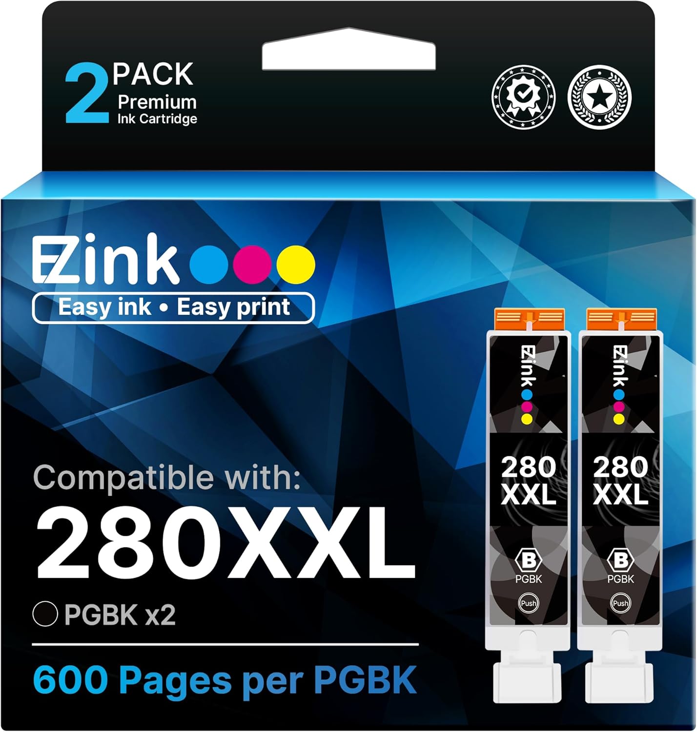 E-Z Ink Compatible tr8620a Ink Cartridge Replacement for Canon 280 PGBK 280 XXL Canon Ink PGI-280XXL to use with PIXMA TR8520 TR8620 TR8622a TS9521C TS6120 TS9120 TS6320 TR7520(2 PGBK).
