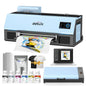 EXPLUX A4 DTF Printer with XP600 Anti-Clogging Printhead, 200% High-Speed Printing, Built-in White Stirring System for DIY T-Shirts & All Textiles, 2-Year Ink Included (A4, Printer+Oven).