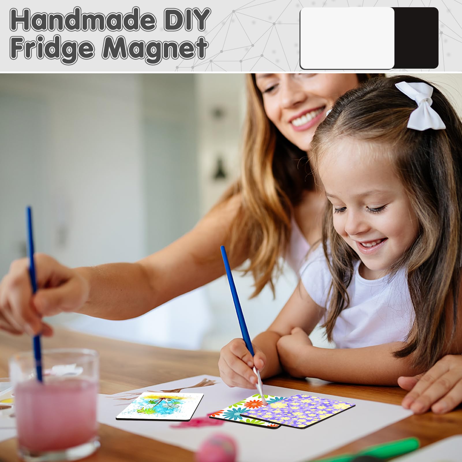 30 Pcs Large Sublimation Magnet Blanks 4 x 6 inch MDF Personalized Fridge Refrigerator Magnets Blanks,Include 15 Sublimation Fridge Magnets Blanks Decorative Fridge Magnets Blank Set for Kitchen.