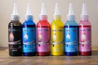 INKXPRO Brand 6X100ml True Color Heat Transfer Pigment Ink Refills for Artisan XP All-in-one Printer.