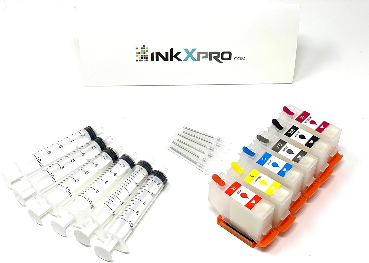 INKXPRO EcoPRO 312XL Empty Ink System CISS Refillable Cartridge Kit for Chipless Firmware Installed EPSON XP-15000 Printer (Without Damper)