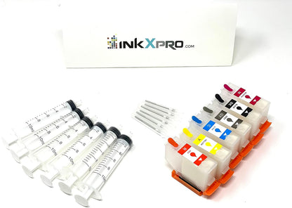 INKXPRO EcoPRO 312XL Empty Ink System CISS Refillable Cartridge Kit for Chipless Firmware Installed EPSON XP-15000 Printer (Without Damper)