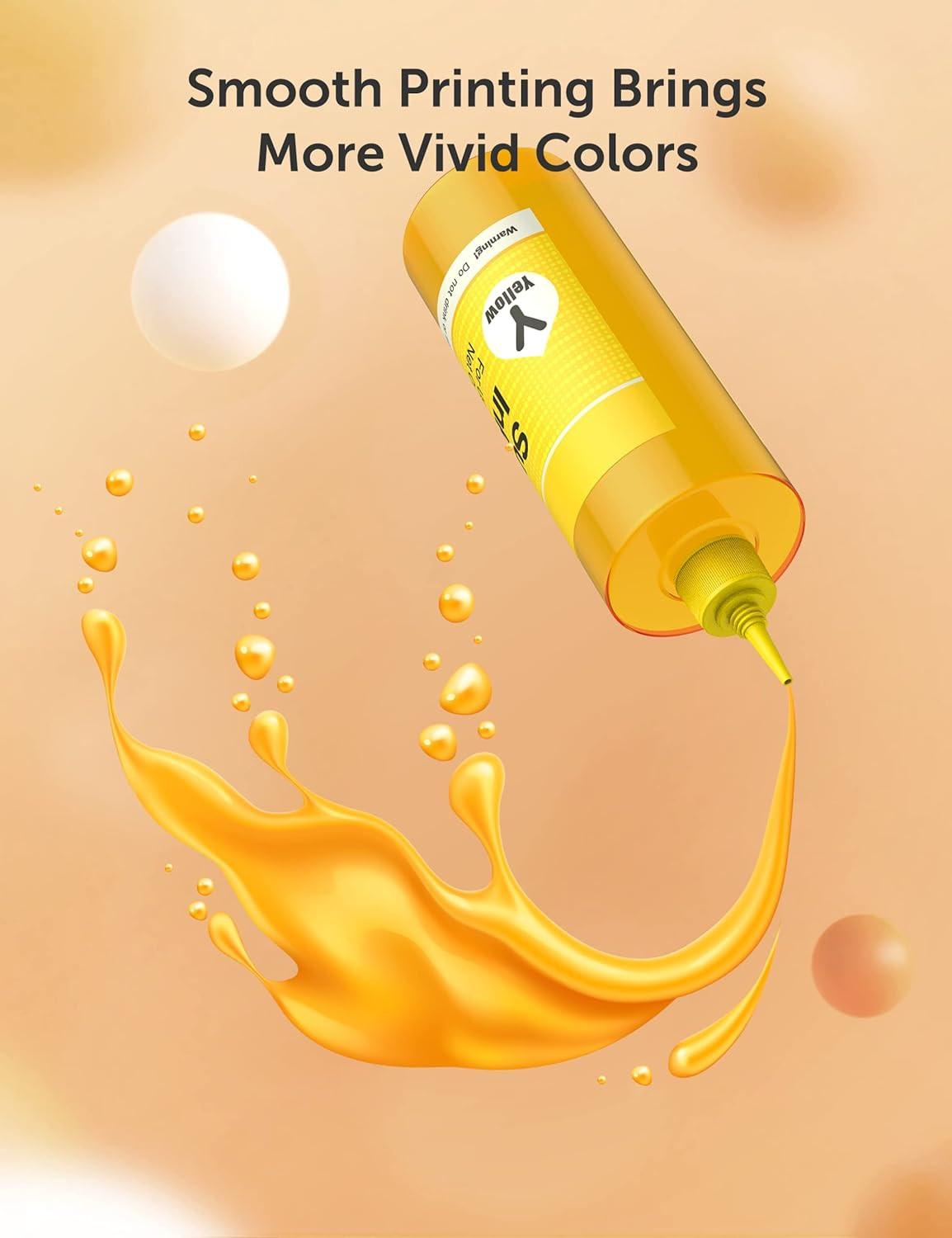 Hiipoo 2000ml Sublimation Ink Refilled Bottles Work with WF7710 ET2760 ET2720 ET2803 ET2800 ET15000 C88 C88+ Inkjet Printers Heat Press Transfer on Mugs Plates T-Shirts Pillows Phone Case.