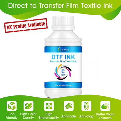 CenDale Premium DTF Printhead Cleaning Solution - Universal Printhead Cleaner Kit for Any DTF & DTG Printers, Print Head Cleaning Kit for Epson ET8550 L1800 XP15000 R1390 XP600 Ink Printer (100ML).