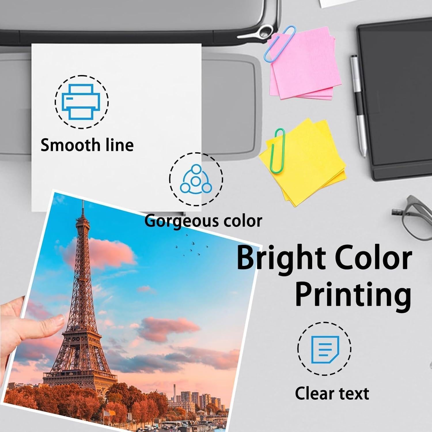 Sublimation Ink Refill Bottles for WF-7720 WF-7710 WF-7620 WF-7610 WF-7210 WF-7110 WF-3620 WF-3640 Sublimation Ink Cartridges 4 Pack (Black, Yellow, Cyan, Magenta).