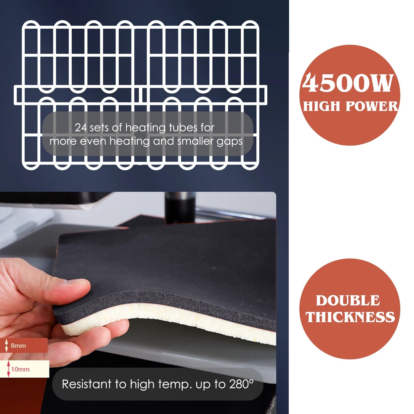 32x40 Inch Heat Press, 220V 8000W High Pressure Clamshell Heat Press Machine for Business, Large Professional Digital Control Heat Transfer Machine for Sublimation, Sliding Base Design