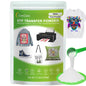 CenDale DTF Powder Kit, Includes Fine Medium, White Black Digital DTF Transfer Powder for Sublimation, Compatible with DTF and DTG Printers, DTF PreTreat Powder for All Fabric Jeans Cotton T-Shirt.