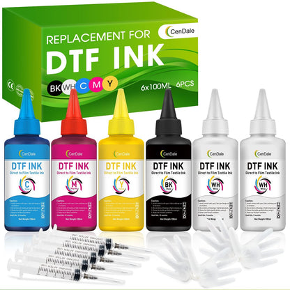 CenDale Premium DTF Printhead Cleaning Solution - Universal Printhead Cleaner Kit for Any DTF & DTG Printers, Print Head Cleaning Kit for Epson ET8550 L1800 XP15000 R1390 XP600 Ink Printer (100ML).