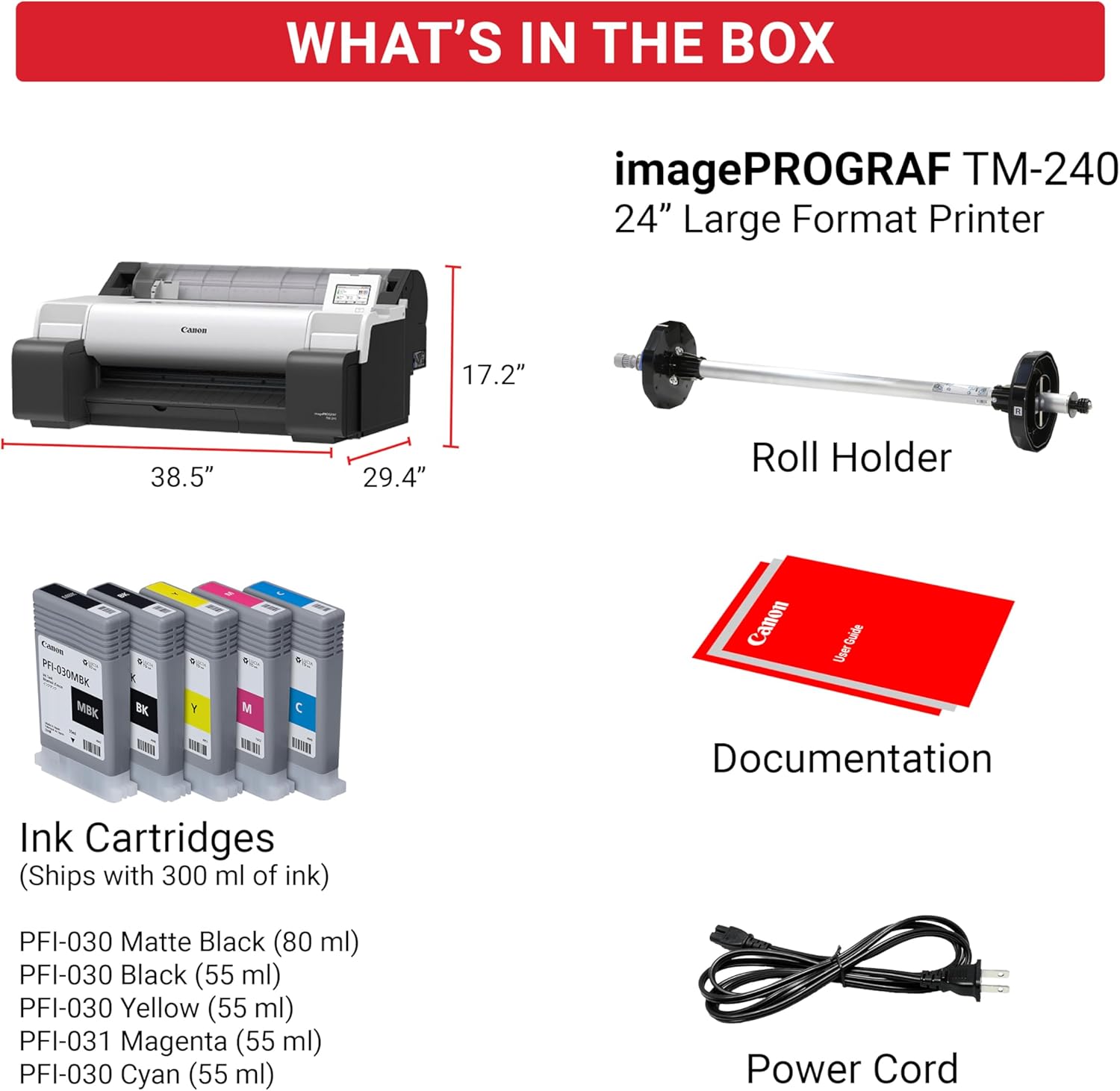 Canon imagePROGRAF TM-240 24" Large Format Printer.