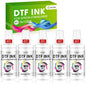 CenDale Upgraded Auto-Fill DTF Ink - 700ML DTF Transfer Ink for Epson ET-8550 ET-8500 Printers, Heat Transfer Printing Set 100ml x 4 CMYK, 150 x 2 White (Anti-UV/ICC-Free).