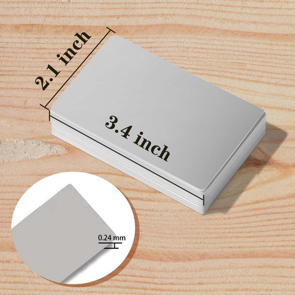 50 Pcs Sublimation Business Cards Blanks,Can Transfer Any Picture and Text in the Computer on them.86 x 54 mm(0.24mm Thickness).