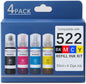 Pigment Ink Refill Ink Bottles Compatible with epson 542 Ink Refill Bottles Work for EcoTank Pro ET-5150 ET-5170 ET-5180 ET-5800 ET-5850 ET-5880 ET-16600 ET-16650 (BK,C,M,Y,4 Bottles)