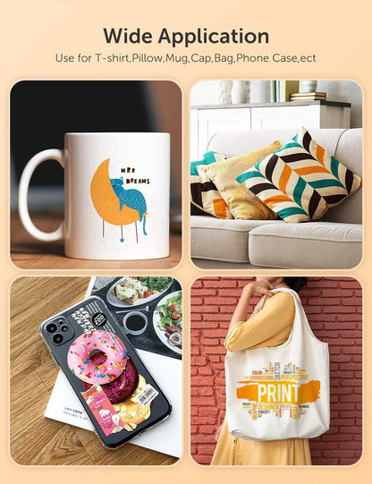 Hiipoo 2000ml Sublimation Ink Refilled Bottles Work with WF7710 ET2760 ET2720 ET2803 ET2800 ET15000 C88 C88+ Inkjet Printers Heat Press Transfer on Mugs Plates T-Shirts Pillows Phone Case.