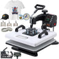 VEVOR Heat Press Machine, 15 x 15 in, 2-in-1 Multifunction, 360° Swing Away, 1200W Double Tube Fast and Even Heating, Digital Precise Control, Sublimation Press Machine for T-Shirts, Hats, Caps.