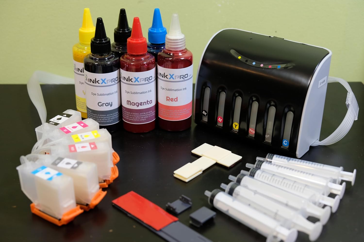 INKXPRO EcoPRO 312XL Empty Ink System CISS Refillable Cartridge Kit for Chipless Firmware Installed EPSON XP-15000 Printer (Without Damper).