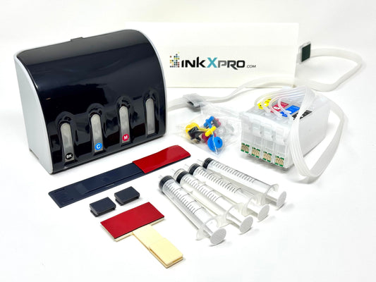 INKXPRO 812XL 812 XL CISS with Remanufactured Single-use Chip for Epson 812XL Fit for Workforce Pro WF-7840 WF-7820 WF-7310 Printer for Regular or Sublimation Printing (Empty CISS).
