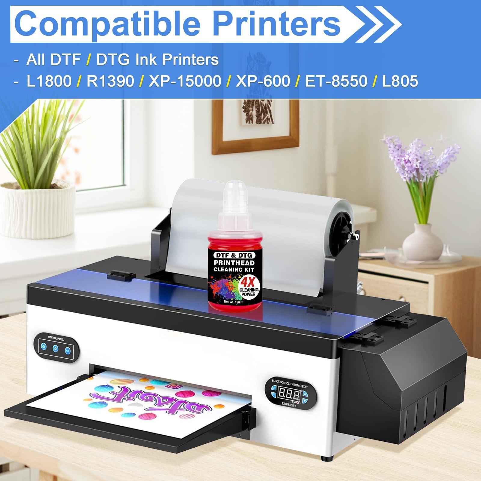 CenDale Upgraded Auto-Fill DTF Ink - 700ML DTF Transfer Ink for Epson ET-8550 ET-8500 Printers, Heat Transfer Printing Set 100ml x 4 CMYK, 150 x 2 White (Anti-UV/ICC-Free).