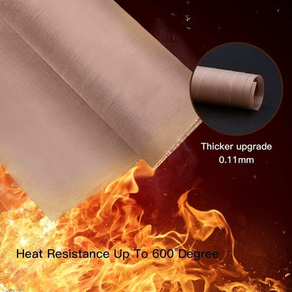 3 Pack PTFE Teflon Sheet for Heat Press Transfer Sheet Non Stick 16 x 20 Heat Transfer Paper Reusable Heat Resistant Craft Mat.