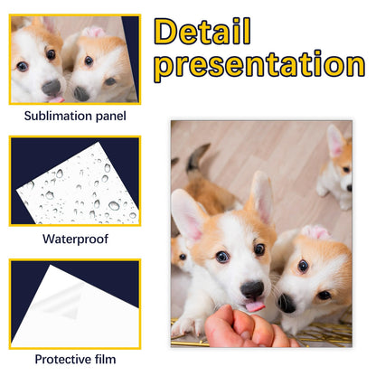 12 Pcs Sublimation Photo Blanks 8 x 10 Inch sublimation metal sign  - s Aluminum Photo Sign Blank Photo DIY Sign Wall Frame Poster for Living Room Bedroom.