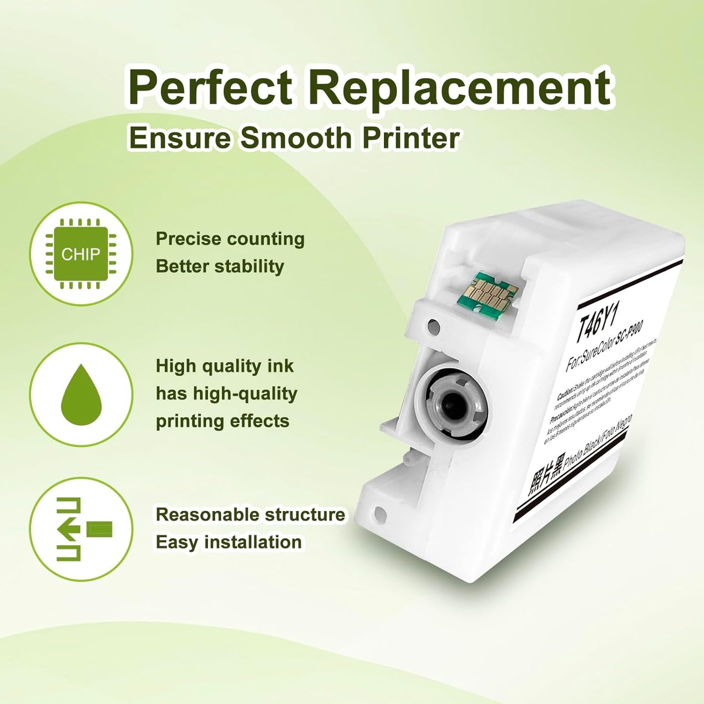 T46Y Ink Cartridges SC-P900 Ink Set Ultrachrome PRO10 Replacement for SureColor P900 Printer(10 Pack)