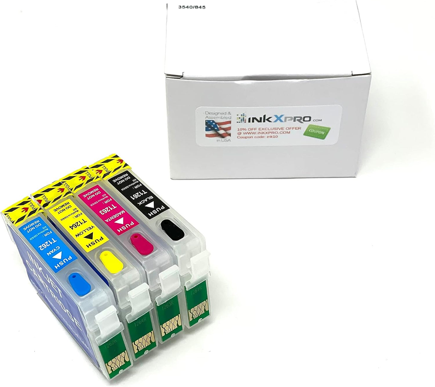 INKXPRO Remanufactured Empty 126 126XL High Capacity Empty Cartridge for 126 for Workforce 545 645 845 630 WF-3520 WF-3540 WF-7520 WF-7010 Stylus NX430.
