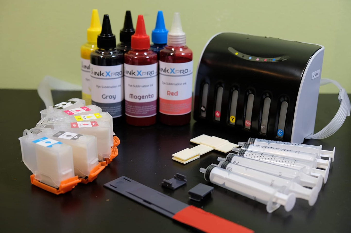 INKXPRO EcoPRO 312XL Empty Ink System CISS Refillable Cartridge Kit for Chipless Firmware Installed EPSON XP-15000 Printer (Without Damper).